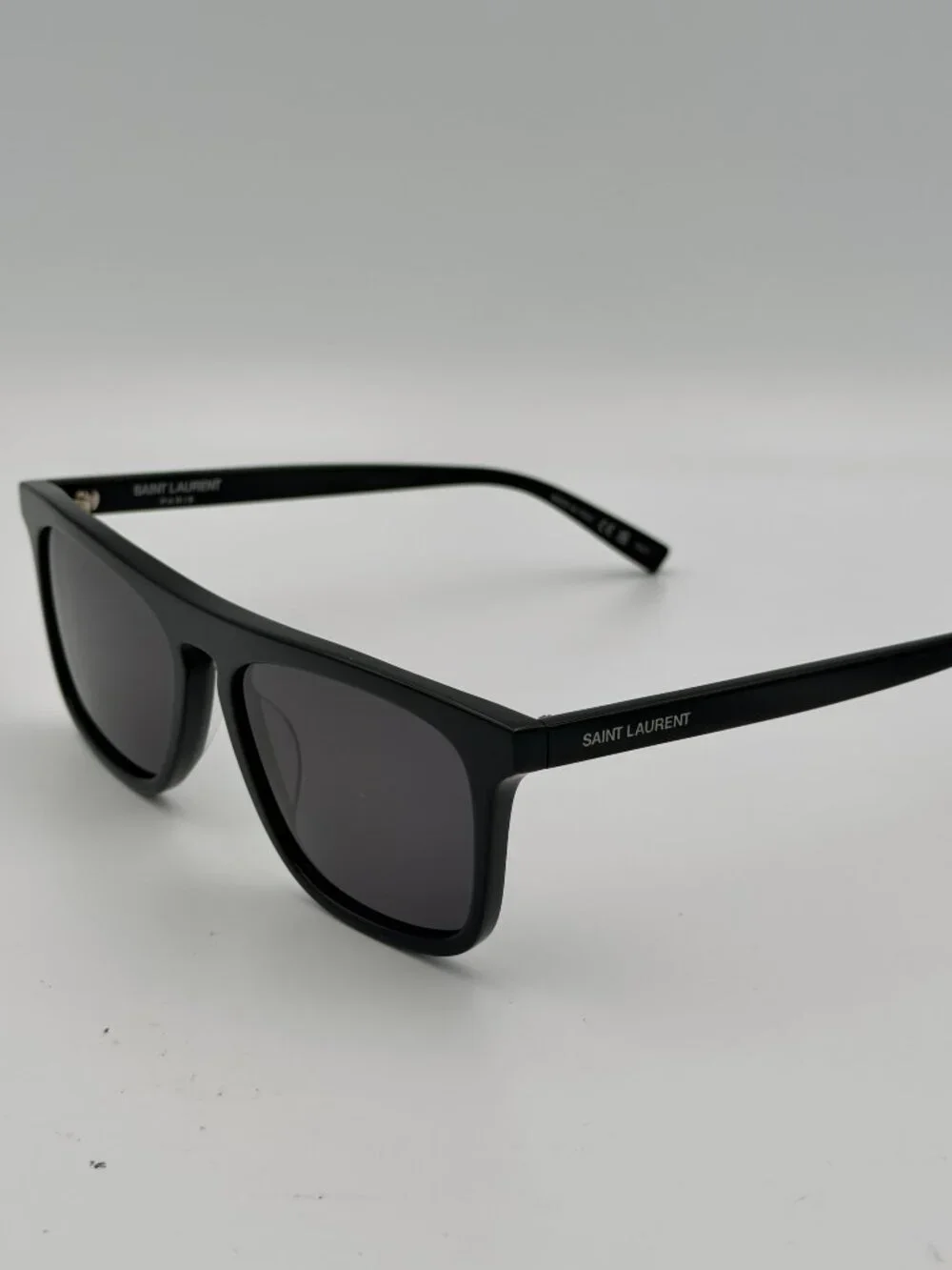 Saint Laurent SL 586 001 Black Grey Sunglasses Men 56mm w/ Case